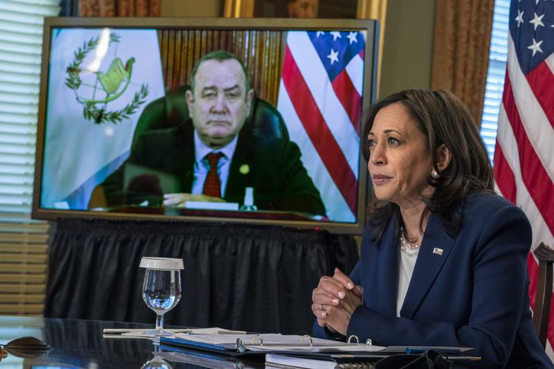 Harris meets virtually with Guatemalan president