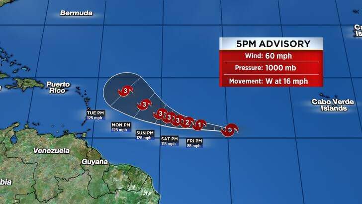 CONE, MODELS, SATELLITE: Tropical Storm Sam forms, could become major hurricane