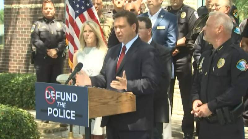 ‘We’re funding the police and then some:’ Gov. Ron DeSantis promises $1,000 checks for Florida’s first responders