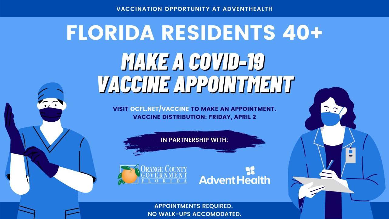 AdventHealth hosting pop-up COVID-19 vaccination event near Orlando airport