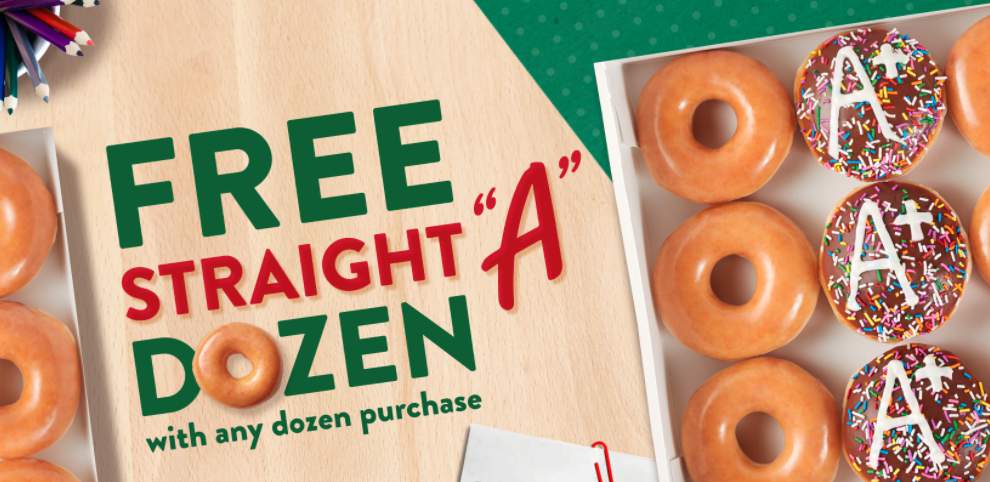 Get a free dozen Krispy Kreme doughnuts next week in honor of educators