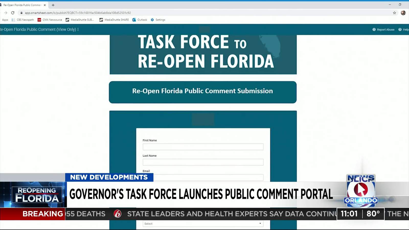 Governor's task force launches public comment portal