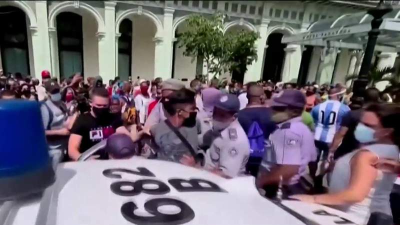 A look at anti-government protests that erupted in Cuba