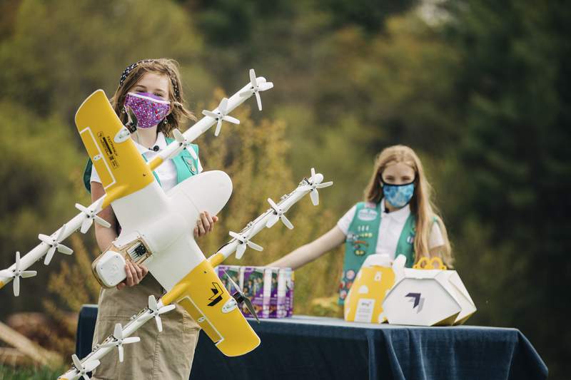 Girl Scout cookies take flight in drone deliveries