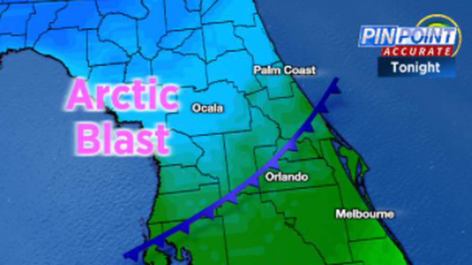 LIVE RADAR: 2 seasons in 12 hours, Central Florida to see dramatic temperature drop Christmas Eve night