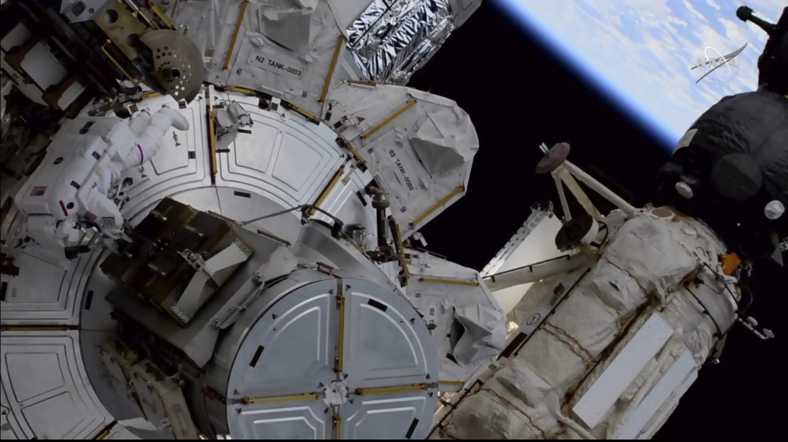 NASA astronauts conduct fifth spacewalk of 2021 as part of upgrades to ISS