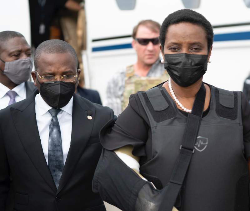 Martine Moïse, wife of slain president, returns to Haiti