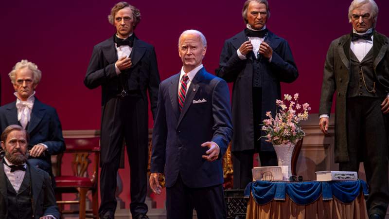 First Look: Disney shares image of President Biden at Hall of Presidents
