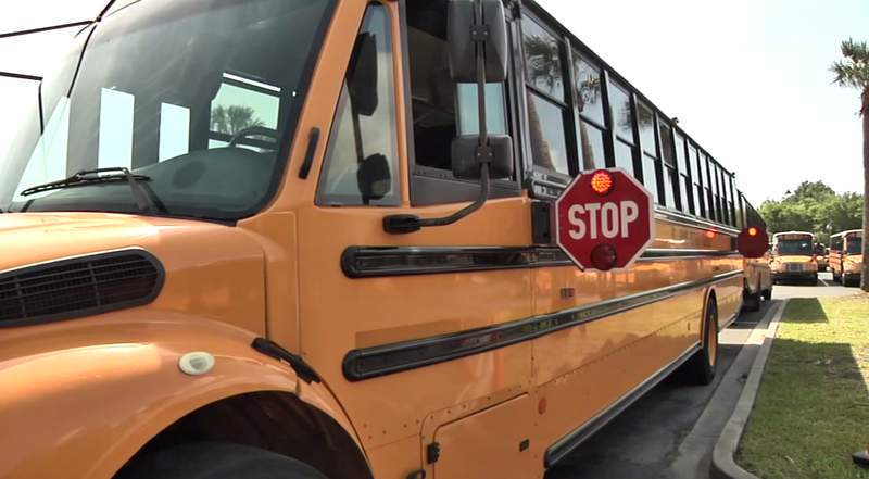 2 Florida school buses shot with BB gun