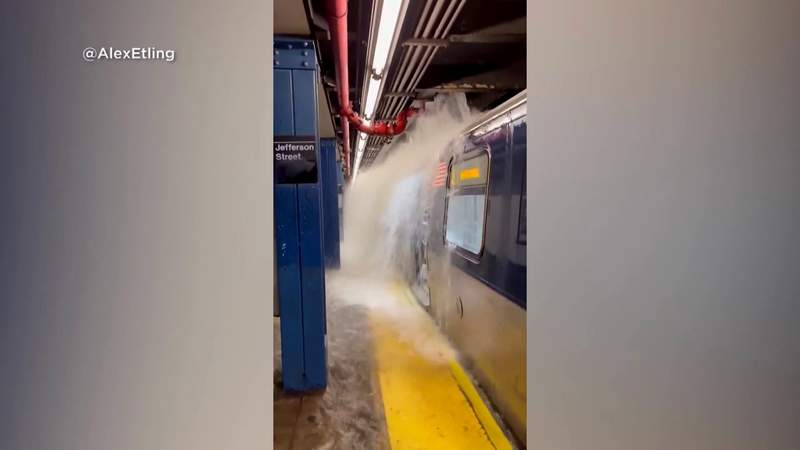 Crazy videos show flooded New York City subways, streets