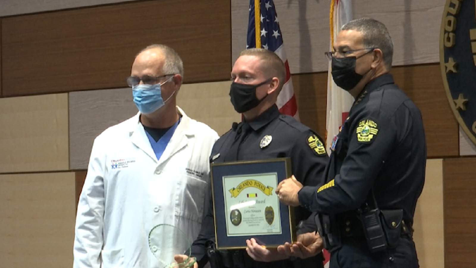 ‘Right place, right time:’ Orlando officer honored for saving toddler’s life