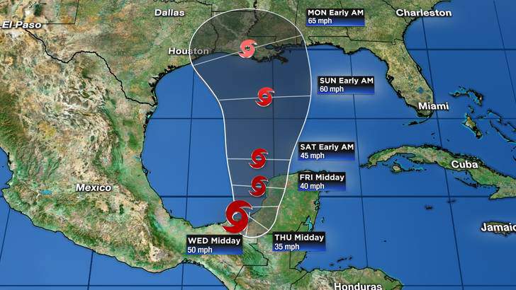 Cristobal Makes Landfall In The State Of Campeche, Mexico