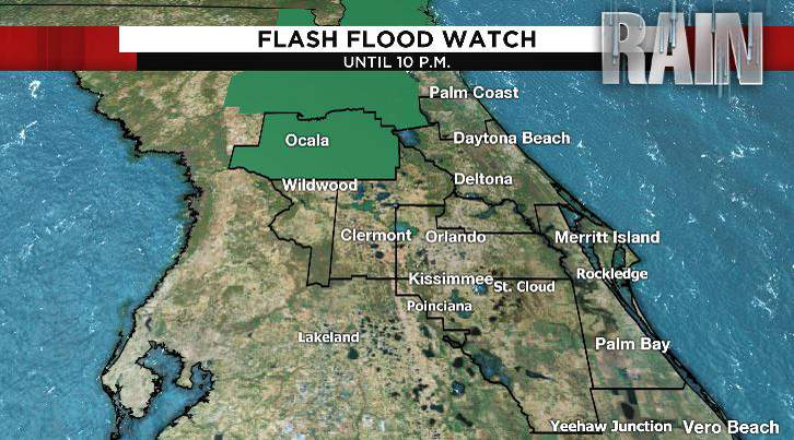 Flooding possible in Marion County with isolated storms across Central Florida