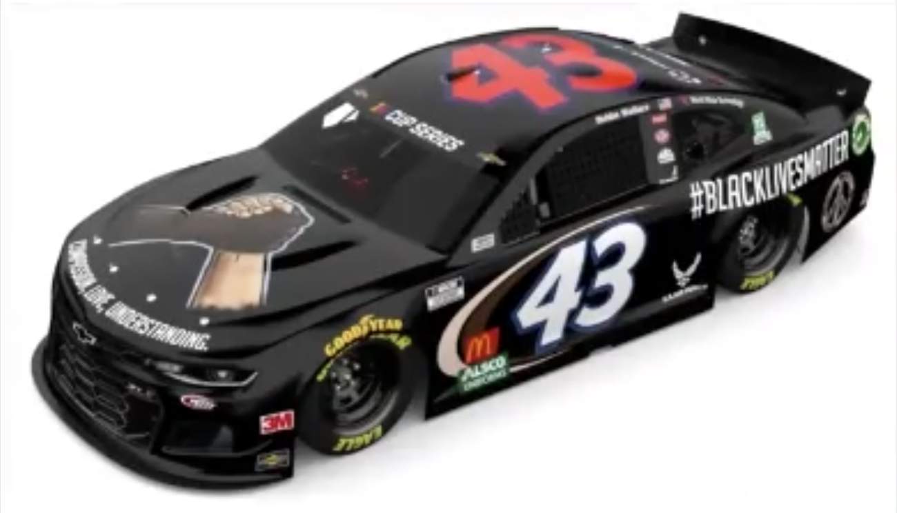 Bubba Wallace unveils Black Lives Matter car for Wednesday’s race
