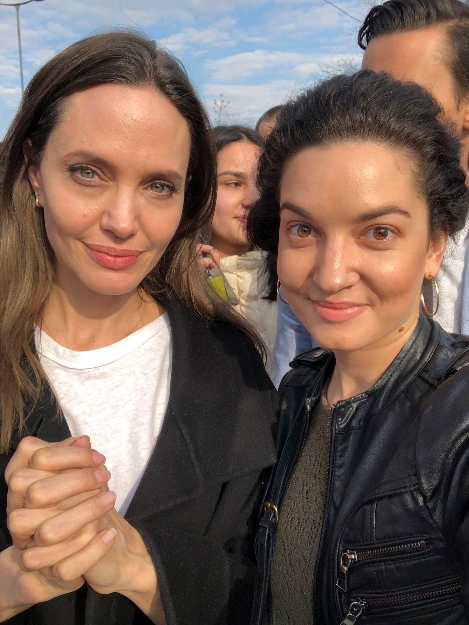 Angelina Jolie makes surprise Ukraine visit, meets children