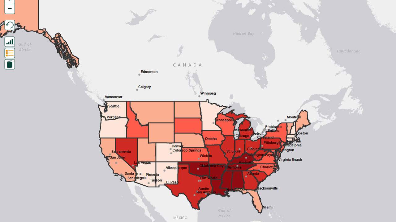 CDC offers interactive atlas on heart disease statistics in every county