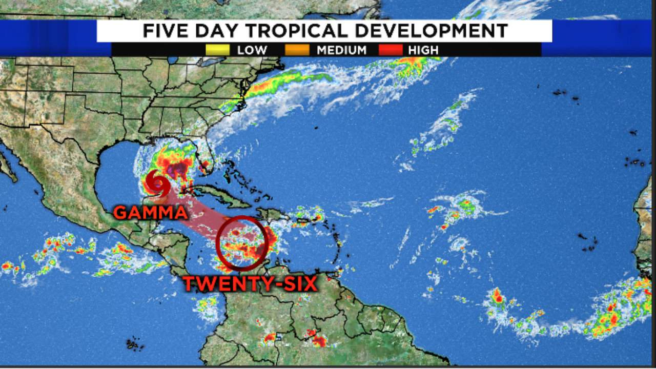 Tropical development chances increase in the Caribbean