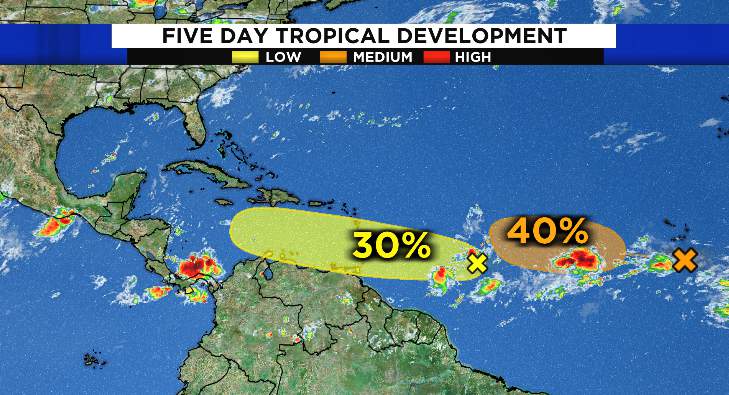 Heres the latest on 2 tropical waves in the Atlantic