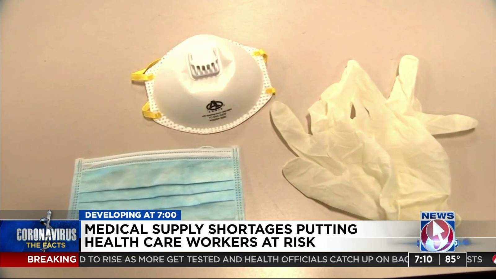 Medical supply shortages putting health car workers at risk