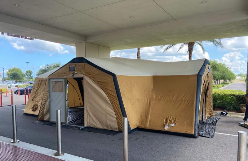 Increase in COVID-19 hospitalizations forces Brevard hospitals to treat patients in tents outside