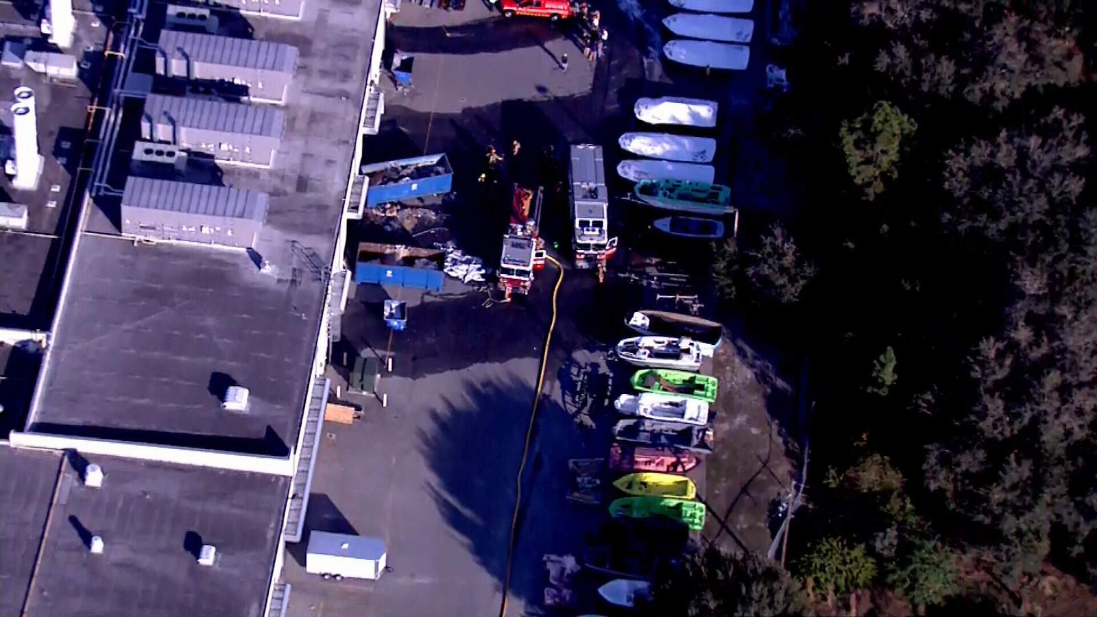 1 person injured in fire at boating company in Orange County