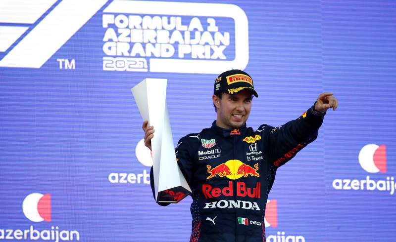Perez wins Azerbaijan GP after Verstappen crashes from lead