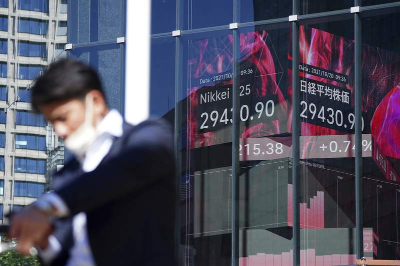 Asian stocks mixed after Wall Street rises for 5th day
