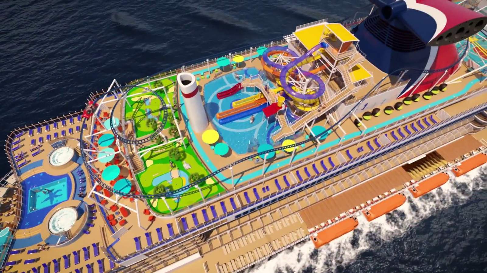 This is what the first roller coaster at sea will look like