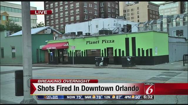 Shots fired outside Orlando pizza shop