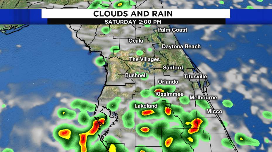 Rain chances lower for the weekend across Central Florida