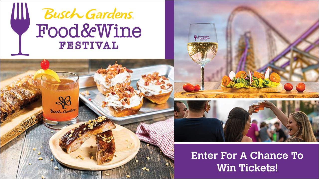 Win tickets the the Food & Wine Festival at Busch Gardens® Official Rules